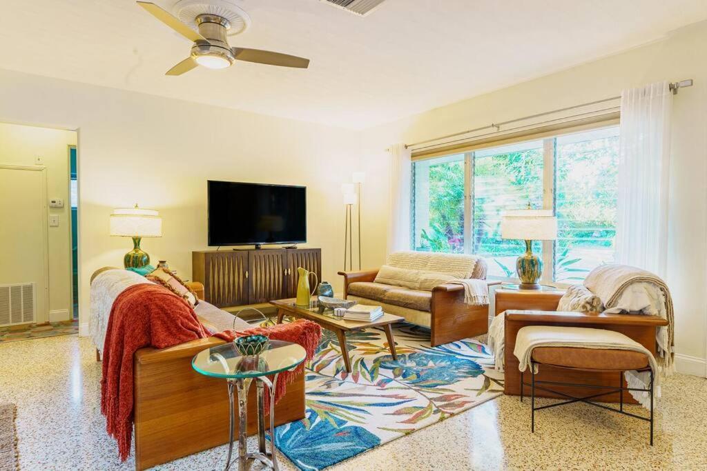 Villa Beautiful Glam Mid-Century 1 Block From Sarasota Bay With Firepit Exterior foto